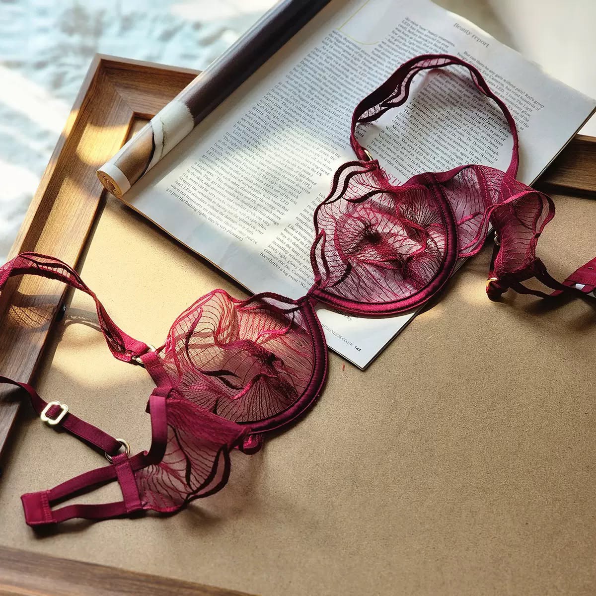 Rose Desire Lace Lingerie Set