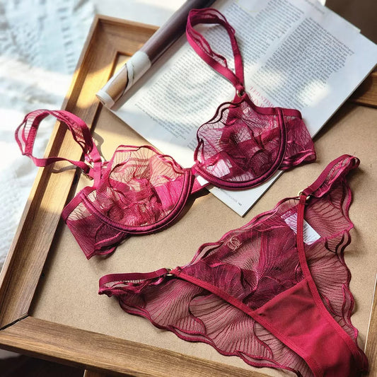 Rose Desire Lace Lingerie Set