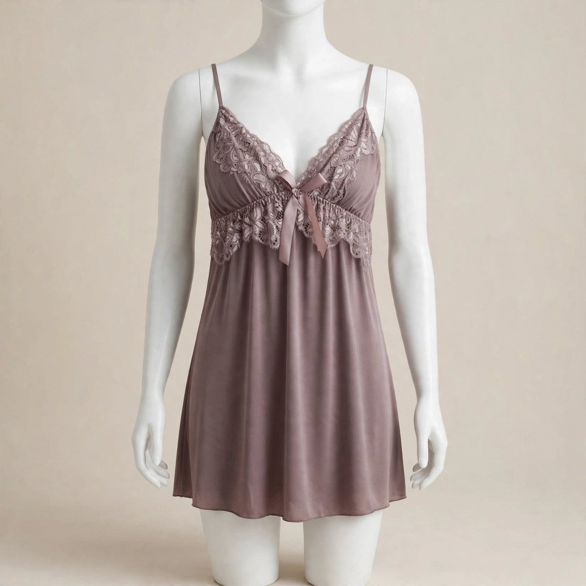 Dusty Rose Lace Nighty with panty