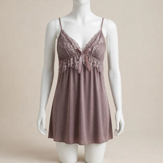 Dusty Rose Lace Nighty with panty